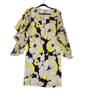 CB Est 1962 Womens Small Mini Dress‎ Shift Floral Stretch Flowy Boho Cottagecore